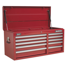 Superline PRO® Heavy-Duty Topchest 10 Drawer - Red