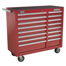 Superline PRO® Heavy-Duty Rollcab 16 Drawer - Red