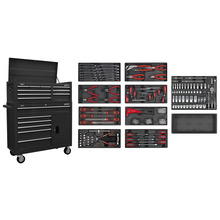 Sealey American PRO® Tool Chest Combination with 117pc Tool Kit - Black