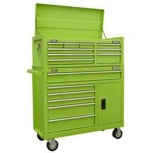 American PRO® Topchest & Rollcab Combination 15 Drawer - Green