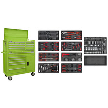 Sealey American PRO® Tool Chest Combination with 117pc Tool Kit - Green