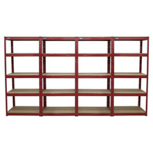 Sealey Racking Unit with 5 Shelves 150kg Capacity Per Level - Set of 4