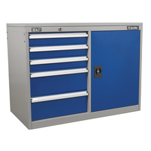 Sealey Premier Industrial™ Cabinet/Workstation with 5 Drawers & 1 Shelf