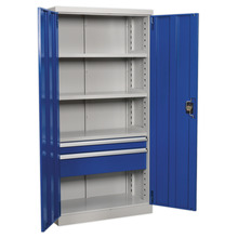 Sealey Premier Industrial™ Cabinet with 2 Drawers & 3 Shelves 1800mm