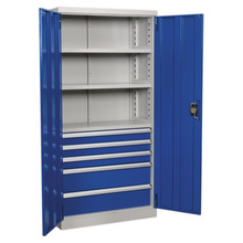 Sealey Premier Industrial™ Cabinet with 5 Drawers & 3 Shelves 1800mm