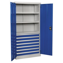 Sealey Premier Industrial™ Cabinet with 7 Drawers & 3 Shelves 1800mm