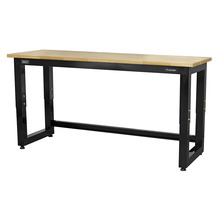 Premier™ Heavy-Duty Steel Adjustable Workbench with Wooden Worktop 1830mm