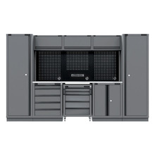 Sealey APMSBESTACK01SS Superline PRO® Black Edition Storage System with Stainless Worktop 3.24m