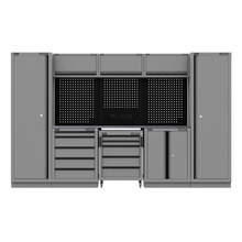 Sealey APMSBESTACK01SS Superline PRO® Black Edition Storage System with Stainless Worktop 3.24m