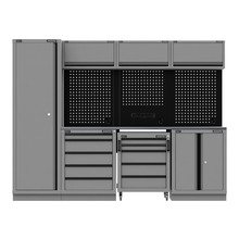 Sealey APMSBESTACK02SS Superline PRO® Black Edition Storage System with Stainless Worktop 2.64m