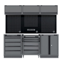 Sealey APMSBESTACK03SS Superline PRO® Black Edition Storage System with Stainless Worktop 2.04m