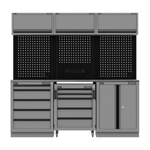 Sealey APMSBESTACK03SS Superline PRO® Black Edition Storage System with Stainless Worktop 2.04m