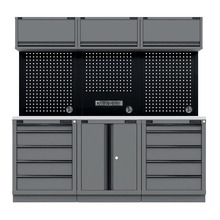 Sealey APMSBESTACK04SS Superline PRO® Black Edition Storage System with Stainless Worktop 2.04m