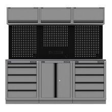 Sealey APMSBESTACK04SS Superline PRO® Black Edition Storage System with Stainless Worktop 2.04m