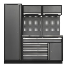 Superline PRO® Storage System with Stainless Steel Worktop 1.96m