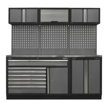 Superline PRO® Storage System with Stainless Steel Worktop 2.04m