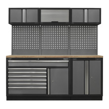 Superline PRO® Storage System with Pressed Wood Worktop 2.04m