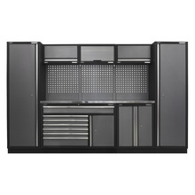 Superline PRO® Storage System with Stainless Steel Worktop 3.24m