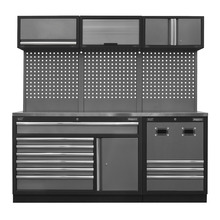 Superline PRO® Modular Storage System Combo with Stainless Steel Worktop