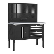Sealey APMWB50COMBO1SS Superline PRO® Modular Workbench with 4 Drawers & Cupboard Stainless Steel Worktop 1265mm