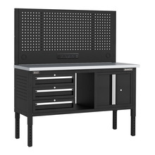 Sealey APMWB60COMBO2SS Superline PRO® Modular Workbench with 3 Drawers & Cupboard Stainless Steel Worktop 1525mm