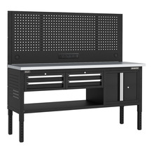 Sealey APMWB72COMBO1SS Superline PRO® Modular Workbench with 4 Drawers & Cupboard Stainless Steel Worktop 1830mm