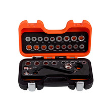 S Type Ratchet Ring Wrench & Adaptor Set, 29 Piece