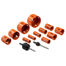 Bahco BAH3834122PB Plumber's Bi-Metal Holesaw Set, 14 Piece