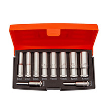 S0810L 1/4in Drive Deep Socket Set, 10 Piece