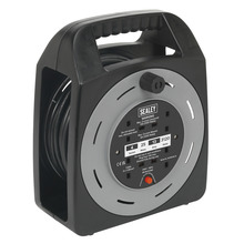 Sealey BCR25CB 25m Box Type Cable Reel with Thermal Trip 4 x 230V