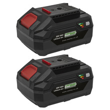 Sealey BK04 SV20 Series Power Tool Battery 20V 4Ah - Pack of 2