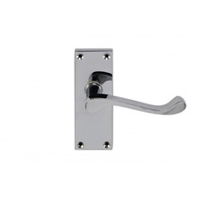Eclipse Victorian Scroll Lever Latch Set - Polished Chrome Plate - J34101