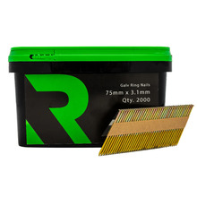 Rika FFNR010 1st Fix Collated Nails Galv Ring 75 x 3.1mm 2000pk (No Fuel)
