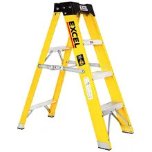 Excel 1655 Electricians Fibreglass Step Ladder 3 Tread 1.03m Heavy Duty