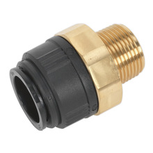 Sealey CAS28BSA John Guest&reg; Brass Straight Adaptor 28mm x 1