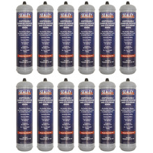 Sealey Disposable Carbon Dioxide Gas Cylinder 600g - Box of 12