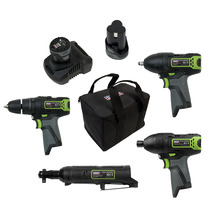 Sealey 4 x SV10.8 Series Cordless Power Tool Kit 10.8V - 2 Batteries