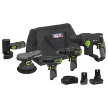 Sealey 5 x SV10.8 Series Cordless Power Kit 10.8V - 2 Batteries