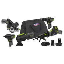 Sealey CP108VCOMBO8EU 5 x SV10.8 Series Cordless Power Kit 10.8V - 2 Batteries & Euro Plug
