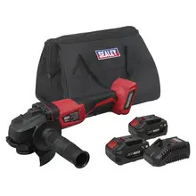 Sealey CP20VAGBKIT SV20 Series 115mm Cordless Angle Grinder Kit 20V 4Ah - 2 Batteries