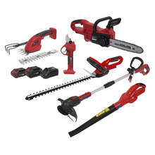 6 x SV20 Series Cordless Power Tool Gardening Kit 20V - 2 Batteries