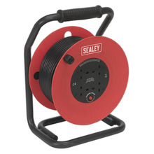 Sealey CR50/1.5 50m Heavy-Duty Cable Reel with Thermal Trip 4 x 230V