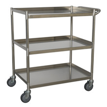 Premier™ Stainless Steel Workshop Trolley 3-Level