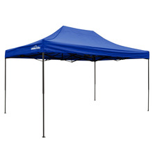 Sealey DG135 Dellonda Premium 3 x 4.5m Pop-Up Gazebo, Heavy Duty, PVC Coated, Water-Resistant Fabric, Supplied with Carry Bag, Rope, Stakes & Weight Bags - Blue Canopy
