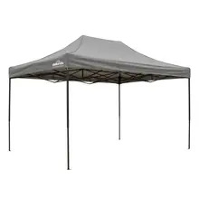 Sealey DG137 Dellonda Premium 3 x 4.5m Pop-Up Gazebo, Heavy Duty, PVC Coated, Water-Resistant Fabric, Supplied with Carry Bag, Rope, Stakes & Weight Bags - Grey Canopy