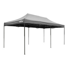 Sealey Dellonda Premium 3x6m Pop-Up Gazebo, Heavy Duty, PVC Coated, Water-Resistant Fabric, Supplied with Carry Bag, Rope, Stakes & Weight Bags - Grey Canopy