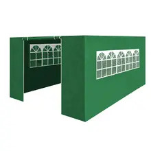 Sealey DG152 Dellonda Premium Side Walls/Doors/Windows for Gazebo/Marquee, Fits 3 x 4.5m Models - Dark Green