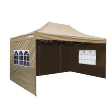 Sealey DG168 Dellonda Premium 3x4.5m Pop-Up Gazebo & Side Walls, PVC Coated, Water-Resistant Fabric with Carry Bag, Rope, Stakes & Weight Bags - Beige