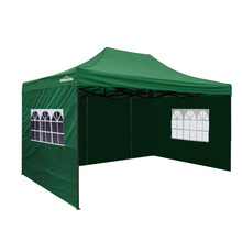 Sealey DG170 Dellonda Premium 3x4.5m Pop-Up Gazebo & Side Walls, PVC Coated, Water-Resistant Fabric with Carry Bag, Rope, Stakes & Weight Bags - Green