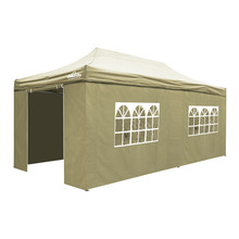 Sealey DG172 Dellonda Premium 3x6m Pop-Up Gazebo & Side Walls, PVC Coated, Water-Resistant Fabric with Carry Bag, Rope, Stakes & Weight Bags - Beige